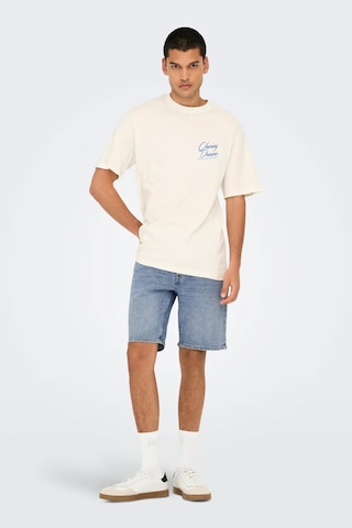 Only & Sons Erkek Onsweft Regular Fit Jean Şort 22032927 Mavi Mavi