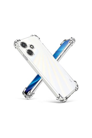 Infinix Uyumlu Hot 30i Kapak Kamera Korumalı Airbag Antishock Köşe Korumalı Şeffaf Silikon Kılıf