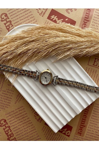 Rub072 25 Mm Rubsey Retro Minimal Hasır Kordon Vintage Kadın Kol Saati Siyah