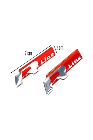 Vw R Line Yan Çamurluk Bagaj Damla Logo Sticker Kırmızı