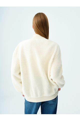 Regular Fit Kadın Sweatshirt Beyaz