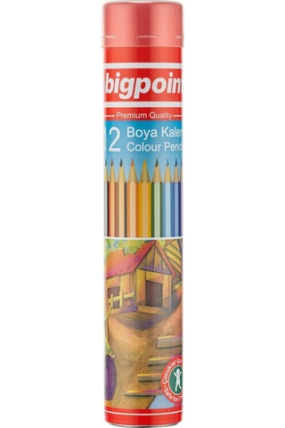 Bigpoint Metal Tüpde Kuru Boya Kalemi 12 Renk X 24 Adet Diğer