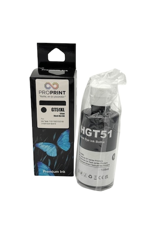 Proprint Hp Gt51xl-1vv21a Siyah Uyumlu Mürekkep 135 Ml 6,000 Sayfa 670 700