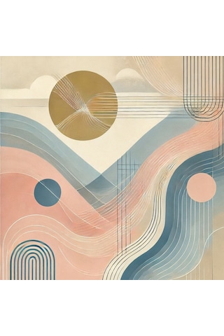 İskandinav Soyut Tablo Set Çerçevesiz 50x50cm Pvc Tablo 4'lü Set 009 Her Bir Tablo 50x50cm Büyüklüğündedir.