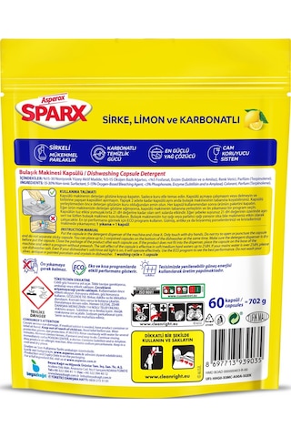 Asperox Sparx Diamond Bulaşık Makinesi Deterjanı Tablet 60 Adet