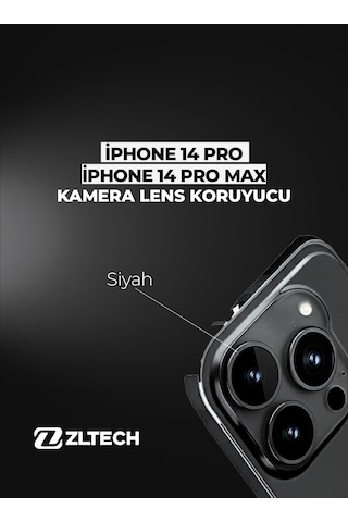 İphone 14pro/14promax Uyumlu Kamera Lens Koruyucu Siyah