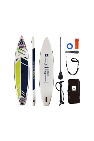 Rebuwo Pro Sup Şişme Sörf Tahtası Stand Up Paddle Board 76 351 15 Cm Yeşil Yarış Board