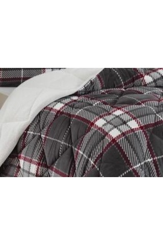 Merinos Comforter 3 Parça Yorgan Seti220x240cm Anna Gri Grı Gri