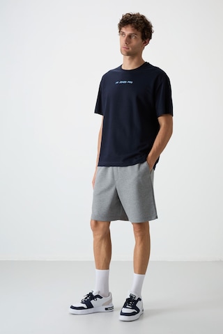 Air Jones Tommy Life Gri Melanj Pamuklu Kalın Yumuşak Dokulu Comfort Fit Basic Erkek Şort - 81274 GRI MELANJ
