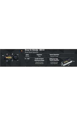 Birsan Cam Kapı Hidrolik Alt Motor Mekanizması Brs 101