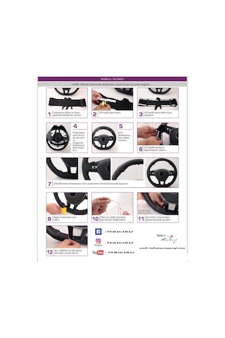 Fiat Doblo 01-09 Araca Özel Deri Direksiyon Kılıfı