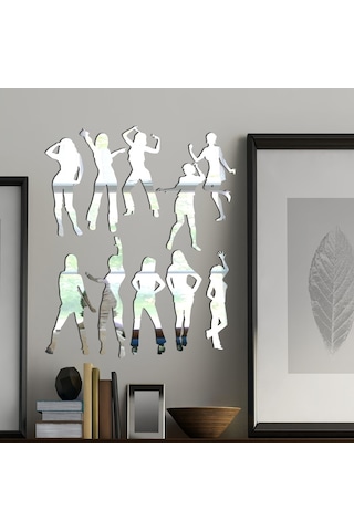 Dansçı Kızlar Dekoratif Ayna Şeffaf