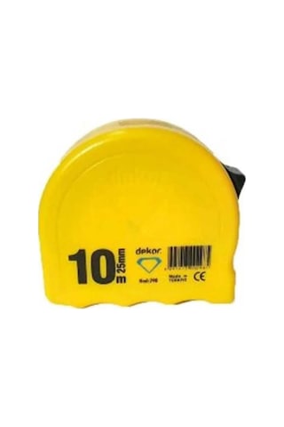 Şerit Metre 10m X 25mm - Kod 298 - Sarı Seri 10 M