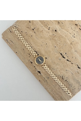 Elegance Gold Siyah Saat