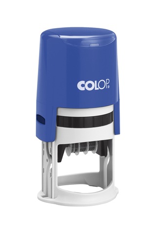 Colop R40 Tarih Kaşe En Mavi Kasa Mavi/kırmızı Keçe - 40mm Renksiz