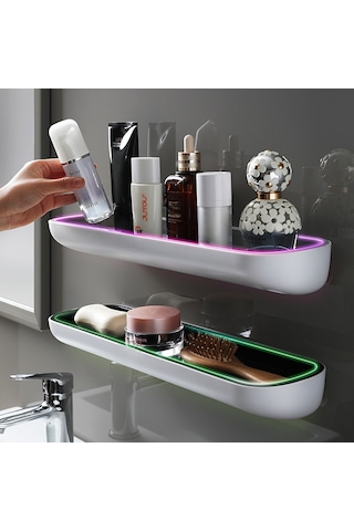 Moveevo Duvar Tipi Sıvama Rafı - Modern Abs Malzeme Banyo/ Mutfak Dolap - Boşluk Tasarrufu - Kolay Kurulum - Siyah Standart Model Diğer