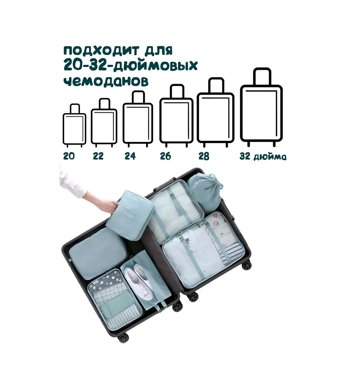 Airexpress Seyahat Giyim Ve Kozmetik Depolama Düzenleyicileri 156995812 Mavi