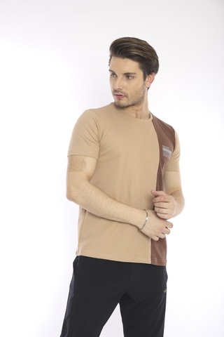 Escetic Erkek Spor, Abd Pike Interlok 1. Kalite Kumaş Somon Slimfit Bisik