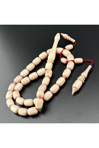 Beyaz Hamur Sıkma Kehribar Tesbih Hcz-model Htrfw Beyaz