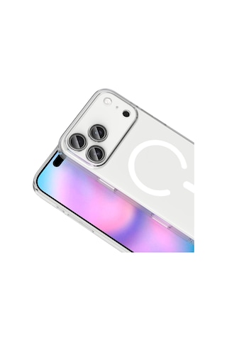 Apple Uyumlu iPhone 17 Pro Max Magsafe Özellikli Kamera Lens Korumalı Sert Fox Kılıf Şeffaf