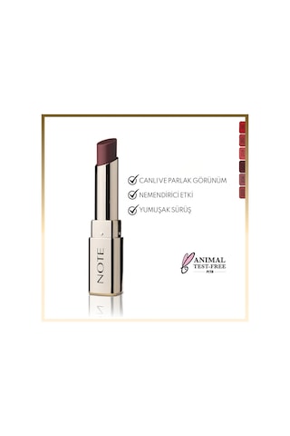 Note Cosmetics Iconic Sheer Lipstick Nemlendirici Parlak Ruj 207 Idol - Kahverengi 207