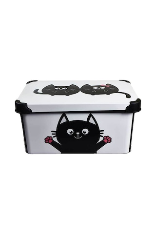 Style Box Meow Desenli 10 L Saklama Kutusu Çok Renkli