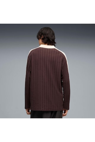 Puma T7 Erkek Geniş Kesim Uzun Kollu Polo 634311 31 Kahverengi