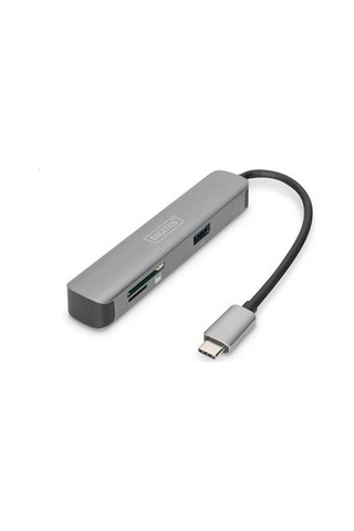 Digitus Da-70891 Usb Tip C 5port Usb-c Dock, 5 Port X Usb 3.0 Port2 X Kart Okuyucu Sd-mic Kdo