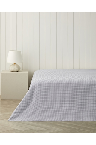 Modern Grid Çift Kişilik Pike 180x220 Cm Lila
