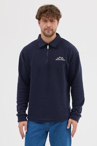 Polostate Erkek Tüylenme Yapmayan Soğuk Geçirmez Sweatshirt Lacivert Lacivert