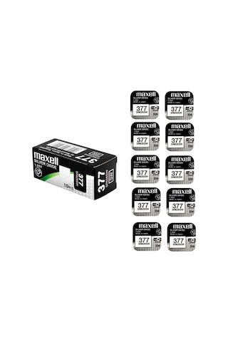 Maxell 377 SR626SW 1.55V Gümüş Oksitli Saat Pili 10'lu