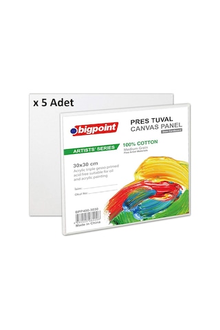 Bigpoint Artists' Pres Tuval 30x30cm X 5 Adet