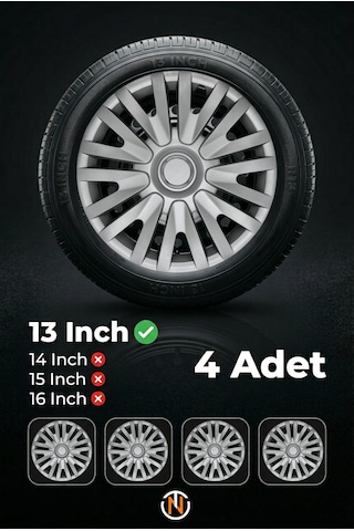 Renault R 9 Broadway 13 İnç Jant Kapağı Takım Gri G110