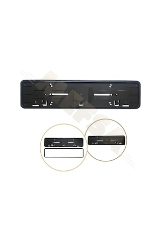MEFSA PLASTİK PLAKALIK PARLAK SİYAH ÇERÇEVELİ (2 ADET)