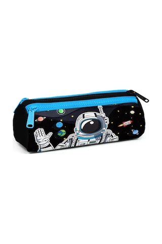 Minosso Astronot Desenli Erkek Çocuk Üç Bölmeli Kalem Çantası 6005 Karışık