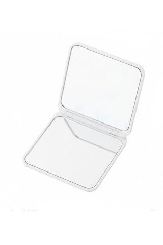 Ayn-100 Mini Katlanabilir Portatif Ayna- Taşınabilir Makyaj Aynası - Cep/çanta Aynası Beyaz