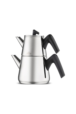 Jumbo Ground Midi Steel Çaydanlık Siyah