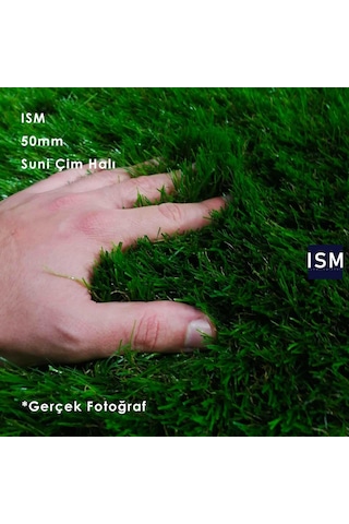 Ism - Suni Yapay Çim Halı - 50Mm Çim Saha Kalitesi - Yeşil