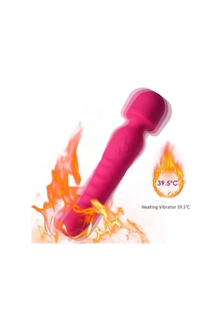 Pembe Tilki Çift Taraflı Wand Vibratör Kırmızı