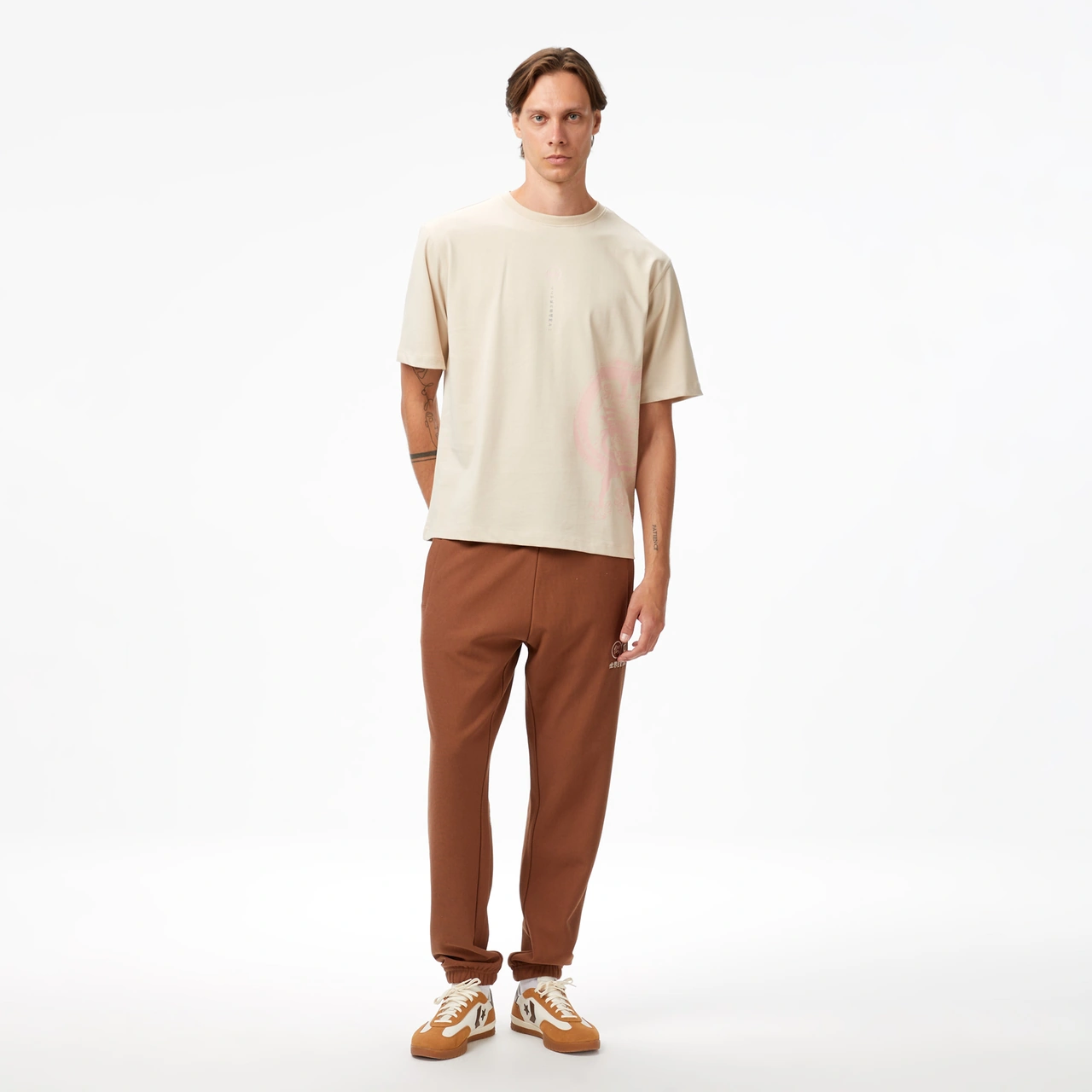 Unıted4 Erkek Krem T-shirt Ft-ussu Krem