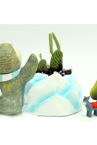 Suntek Reçine Penguen Kaktüs Etli Bitki Çiçek Yatak Pot