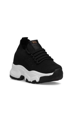 Ayakkabı Fuarı Elit Ysflt343 Kadın Klasik Sneaker Siyah - Beyaz Siyah - Beyaz