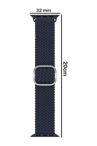 Wozlo Apple Uyumlu Watch 1 2 3 4 5 6 7 8 Se Ultra Solo Loop Esnek Örgü Tokalı Kordon Kayış 38/40/41mm- Mavi