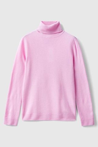 United Colors of Benetton Bn Dik Yaka Merino Kazak Sütlü Kahve