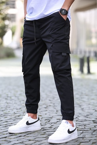 Madmext Siyah Kargo Cep Erkek Jogger Pantolon 5461-siyah Siyah