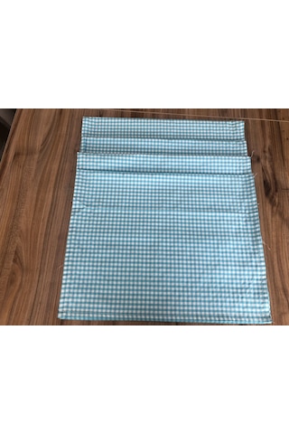 Küçük Pitikare Açık Mavi Çok Amaçlı Örtü 45cmx70cm Antrasit Gri