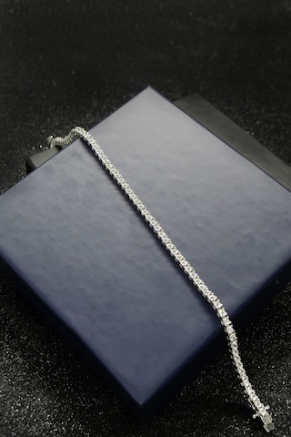 Parmas Design Su Yolu Zirkon Taşlı 925 Ayar Gümüş Kadın Bileklik