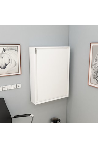 Arnetti Sedir Açılır Kapanır Raflı Çalışma Masası Beyaz