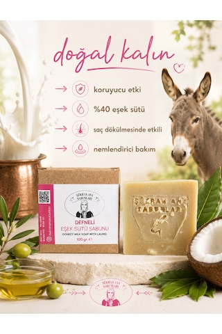 Defne Özlü Zeytin Yağlı Eşek Sütü Sabunu 100 Gr