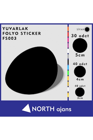 Yuvarlak Folyo Duvar Sticklerı Siyah